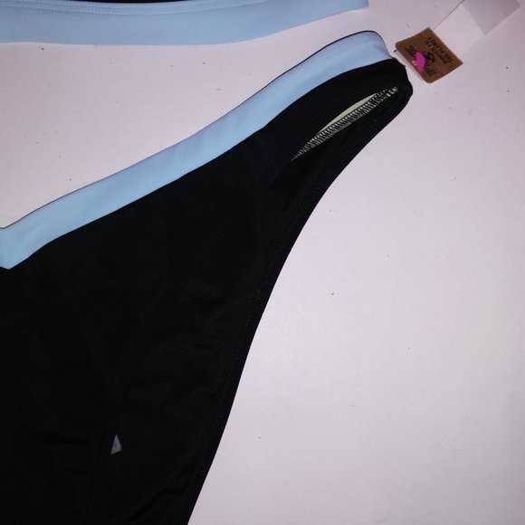 Victoria Secret PINK Swim Bikini XL Top XXL Bottom Black Pink‎ Blue Green Padded - Picture 8 of 12